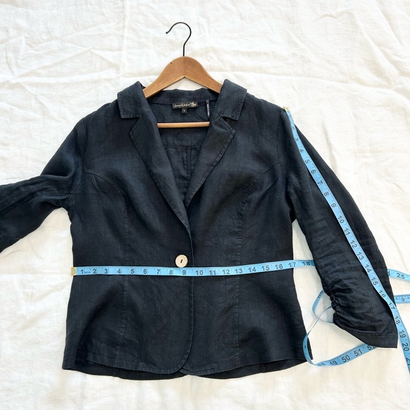 Jane & John Black 100% Linen Jacket, size Small - Picture 4 of 10